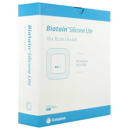 Coloplast Biatain Siliconen Lite Schuimverband 10x10cm Stuks 10 (3445)