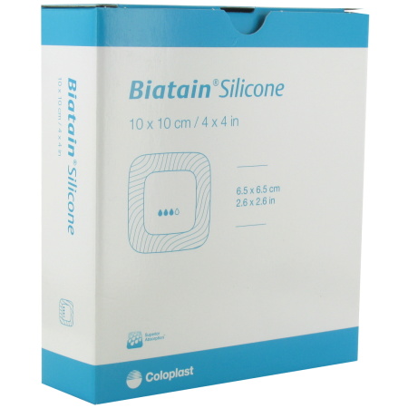 Coloplast Biatain Silicone Schuimverband 10x10cm Stuks 10 (3435)