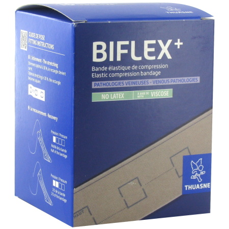 Biflex+ Elastische Compressieverband 10cm x 4m Beige 1 Stuk