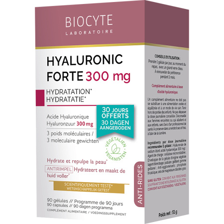 Biocyte Hyaluronic Forte 300mg Anti-Aging Voedingssupplement 90 Capsules