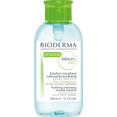 Bioderma Sébium H2O Zuiverende Reinigende Micellaire Oplossing Doseerpomp 500ml