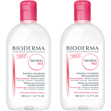Bioderma Sensibio (Créaline) H2O Micellaire Oplossing Gevoelige Huid 2x500ml Promo 2de Aan -50%