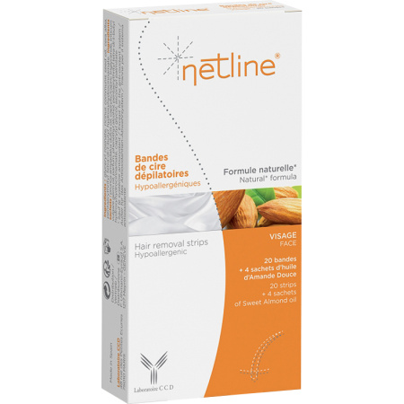 Netline Hypoallergene Ontharingsstrips Voor Het Gezicht 20 Strips
