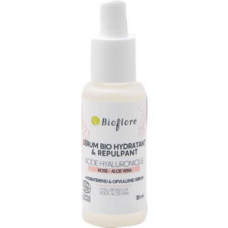 Bioflore Bio Hydraterend Opvullend Serum Damas Roos Zonder Toegevoegd Water 2% Hyaluronzuur 30ml