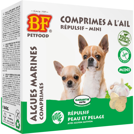 BF Petfood Knoflook Tabletten Met Zeewier Mini Voor Honden 100 Stuks