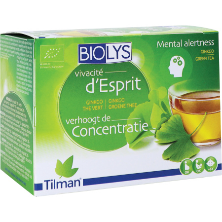 Biolys Ginkgo Groene Thé Verhoogt De Concentratie 24 Zakjes