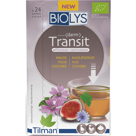 Biolys Transit Zachte Werking Kaasjeskruid/Vijg/Cichorei 24 Zakjes