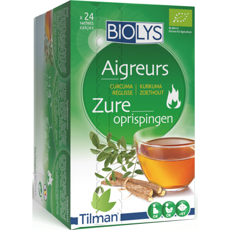Biolys Kurkuma-Zoethout Zure-Oprispingen 24 Zakjes