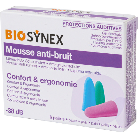 Biosynex Anti-Geluidsschuim Gehoorbescherming 6 Paar