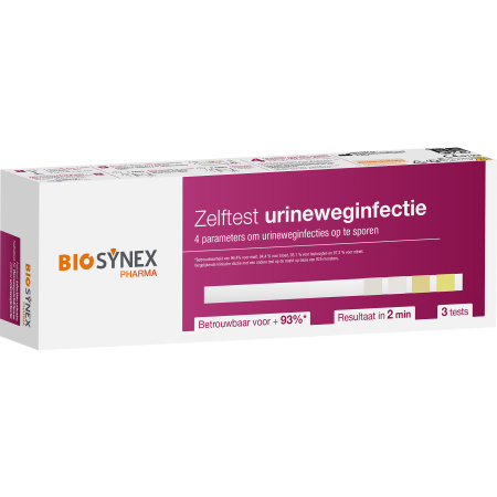 Biosynex Zelftest Urineweginfectie 4 Parameter 3 Stuks