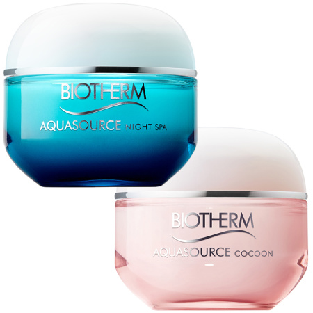 Biotherm Hydratatie Droge Huid Routine Aquasource Night Spa 50ml + Aquasource Cocoon 50ml