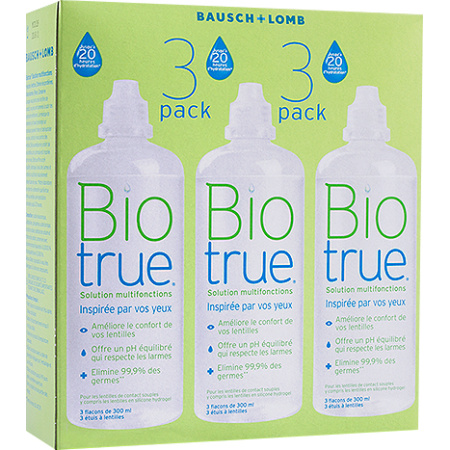 Biotrue Multifunctionele Oplossing Voor Zachte Contactlenzen Pack 3x300ml
