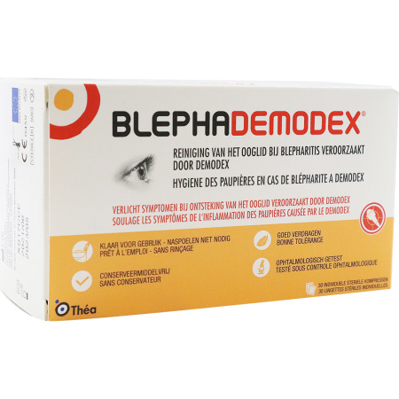 Blephademodex Reiniging Van Oogleden Steriele Gebruisklare Kompressen 30 Stuks