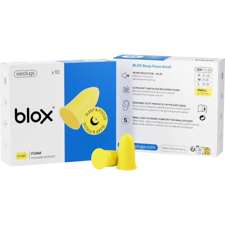 Blox Sleep Schuim Oordopjes Small Geel 5 Paar