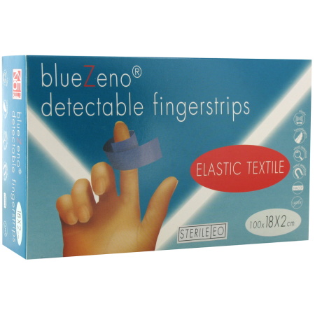 Bluezeno Detectable Fingerstrips 18x2cm Stuks 100