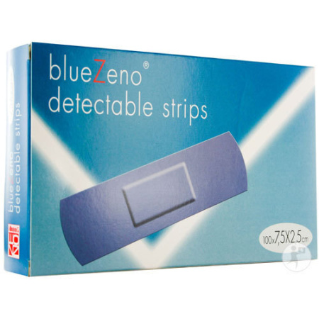 Bluezeno Detectable Strips 7,5x2,5cm Stuks 100
