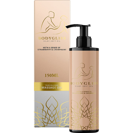 BodyGliss Massage Olie En Glijmiddel Aardbei En Champagne Pompfles 150ml