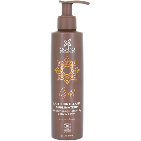 Boho Green Gold Glinsterende Bodylotion Bio Pompfles 200ml