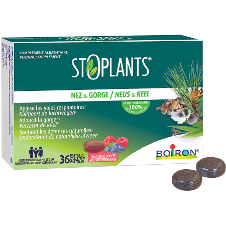 Boiron StoPlants Neus Keel Natuurlijke Weerstand Zuigtabletten Rode Vruchten 38 Stuks