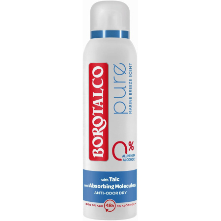 Borotalco 0% Pure Natuurlijke Spray Fles 150ml