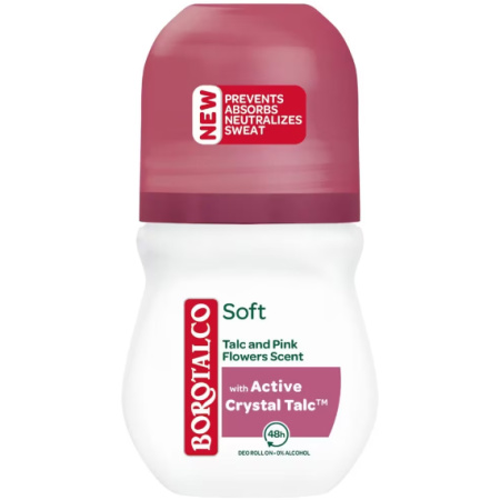 Borotalco Soft Deodorant Talk En De Geur Van Roze Bloemen Roll-On 50ml