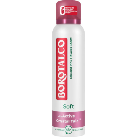 Borotalco Soft Deodorant Talk En De Geur Van Roze Bloemen Spray 150ml