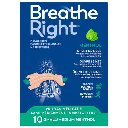 Breathe Right Neusstrips Menthol 10 Stuks
