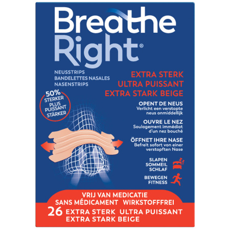 Breathe Right Neusstrips Ultra Sterk 26 Stuks