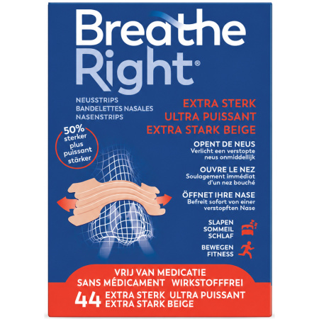 Breathe Right Neusstrips Ultra Sterk Beige 44 Stuks