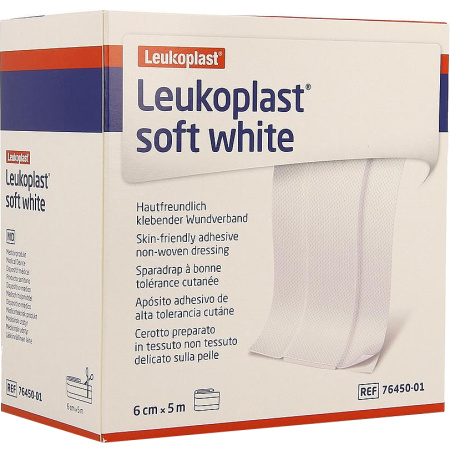 Bsn Medical Leukoplast Soft Zacht Zelfklevend Huidverband 6cm x 5m Wit Stuk 1
