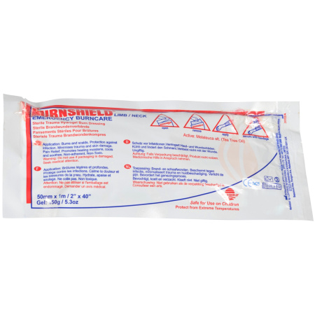 Burnshield Digit Emergency Steriele Kompressen Voor Brandwonden Ledematen En Nek 5cm x 1m 1 Stuk