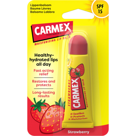 Carmex Lippenbalsem SPF15 Aardbei Tube 10g