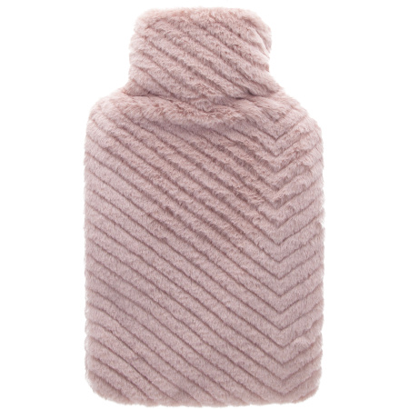 Cassandra Warmwaterkruik Rubber Gaufrée Chevron Vieux Rose 1,8 Liter 1 Stuk