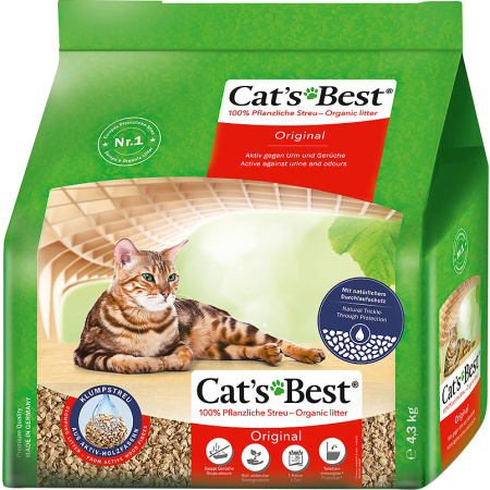 Cat's Best Original Plantaardige Klontvormende Kattenbakvulling 4,3kg 10l