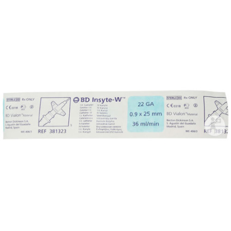 Catheter IV + Naald 22g 1 Stuk