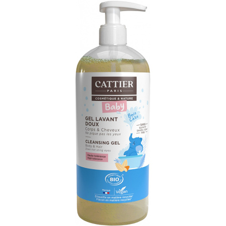 Cattier Zachte Baby Wasgel Voor Haar En Lichaam Bio Pompfles 500ml