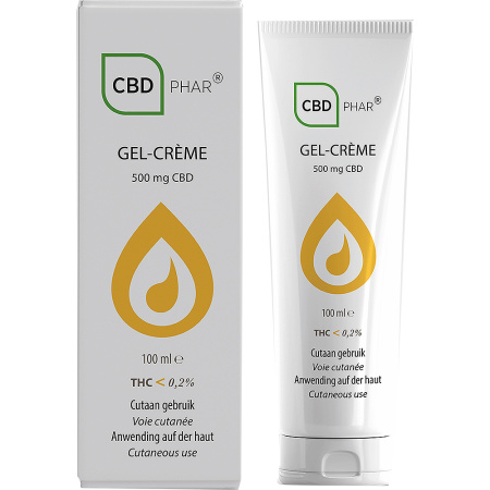 CBD-Phar Gel-Crème Spieren & Gewrichten 500mg Tube 100ml