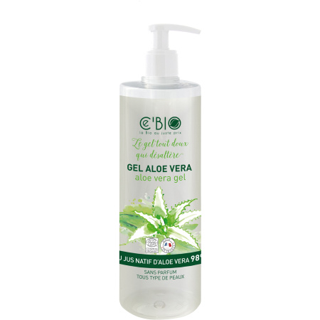 Cebio Aloe Vera Gel Bio 98% Pompfles 500ml