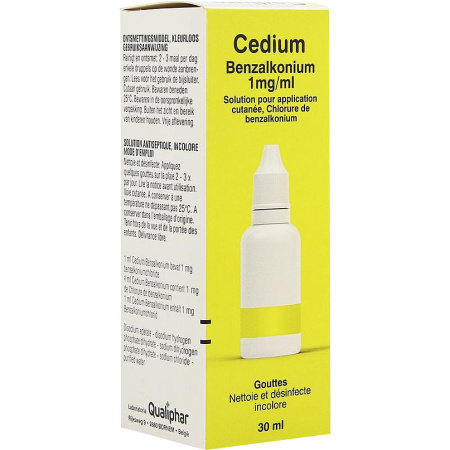 Cedium Druppels Antiseptische Oplossing Fles Met Druppelteller 30ml