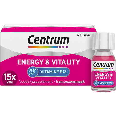 Centrum Energy & Vitality Vitamine B12 Shots Energie/Concentratie/Geheugen/Zenuwstelsel 15 Stuks