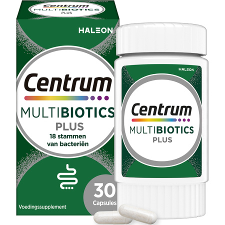 Centrum Multibiotics Plus 18 Bacteriestammen En Vitaminen D, B2 En B12 30 Capsules