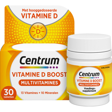 Centrum Vitamin D Boost Multivitaminen 1200IE Energie/Immuniteit/Spieren 30 Tabletten