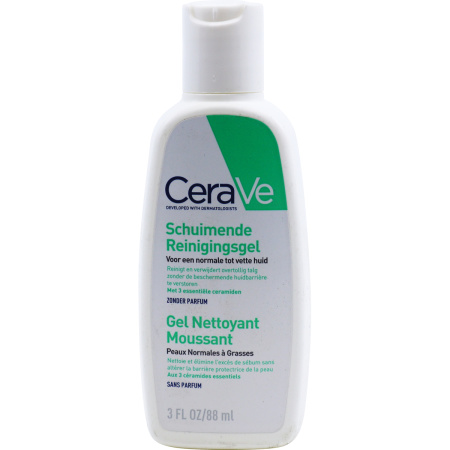 Cerave Schuimende Reiniginsgel Normale Tot Vette Huid Fles 88ml