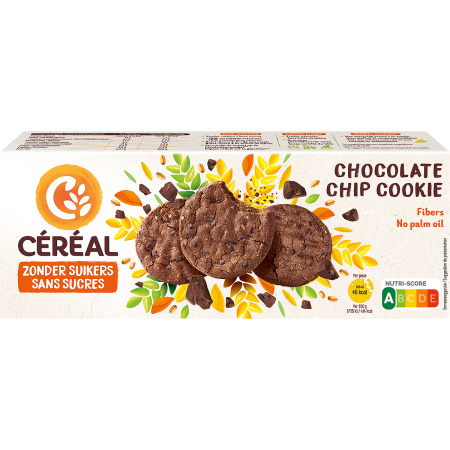 Cereal Chocolate Chip Cookie Suikervrij 130g