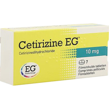 Cetirizine EG 10mg 7 Filmomhulde Tabletten