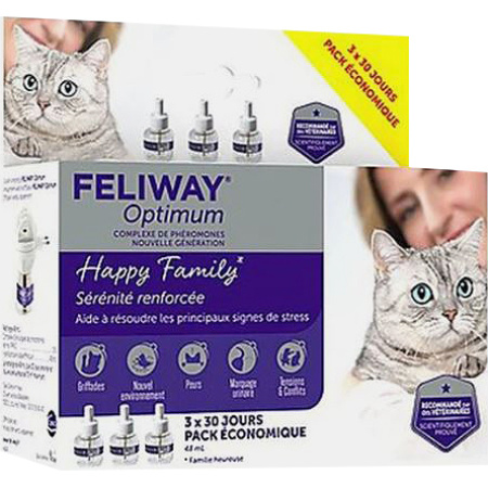 Ceva Feliway Optimum Verzorging Voor Katten Navulverpakking 3x48ml