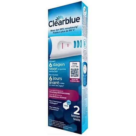 Clearblue Vroege Zwangerschapstest Geavanceerd 2 Stuks