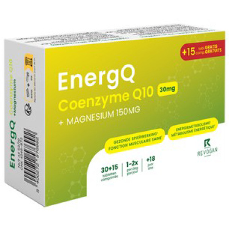 Coenzyme Q10 30mg + Magnesium 150mg 30 Tabletten + 15 Tabletten Gratis Promo