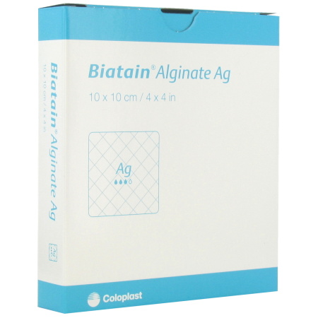 Coloplast Biatain Alginate SeaSorb Ag Alginatverband 10x10cm Stuks 10 (3760)