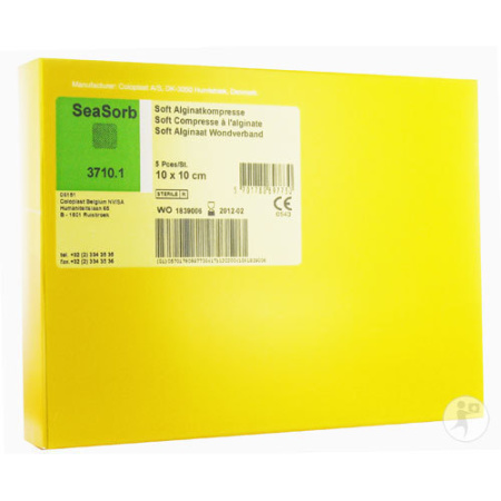 Coloplast Biatain Alginate SeaSorb Soft Verband 10x10cm Stuks 5 (3710/1)